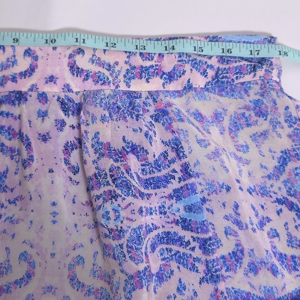 Maeve Anthropologie Waimea Silk Women Double Split Slit Maxi Skirt Large